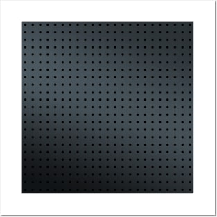 Matte Grey Metal Hole Pattern Posters and Art